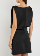 Khaite Toma Sculpted Satin-crepe Mini Dress Black