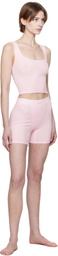 SKIMS Pink Cotton Rib Tank Top
