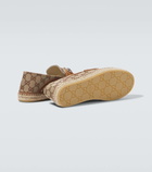 Gucci Horsebit GG Canvas jute-trimmed loafers