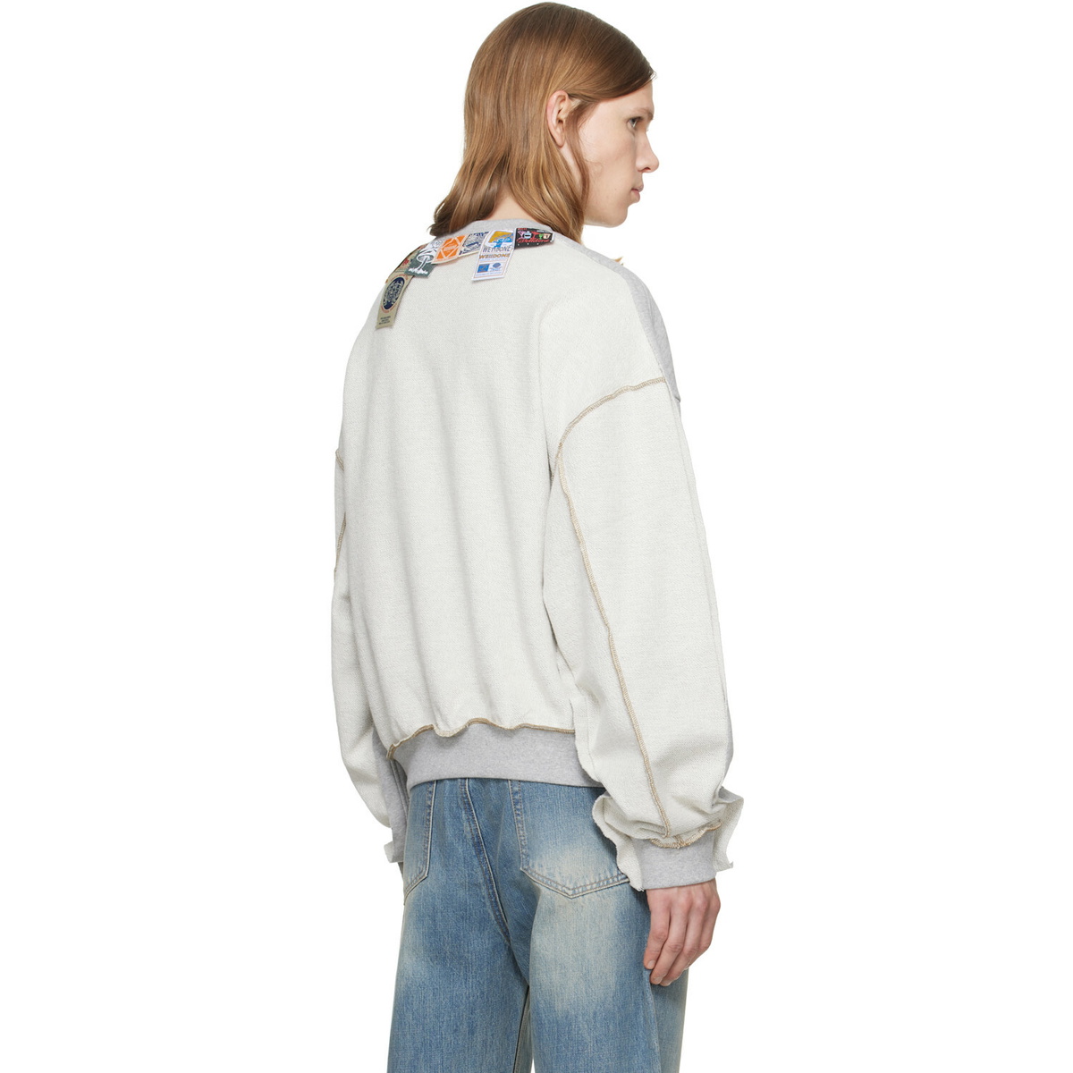 We11done Gray Inside-Out Sweatshirt