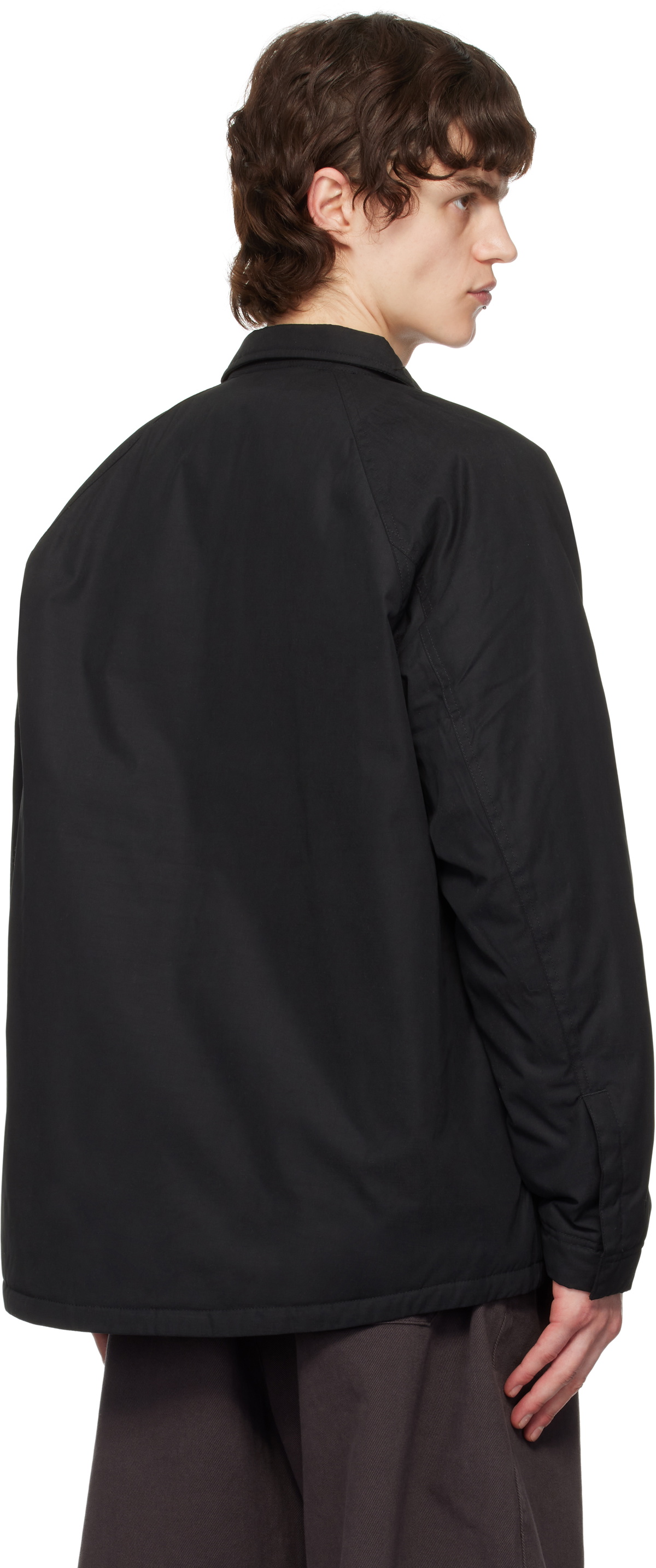 Fred Perry Black Padded Raglan Jacket Fred Perry