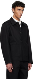 AMOMENTO Black Pocket Denim Jacket