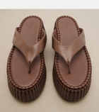 Chloé Nama leather platform thong sandals
