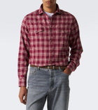 Brunello Cucinelli Checked cotton-blend flannel shirt