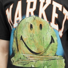 MARKET Men's Smiley Out of Body T-Shirt in Washed Black