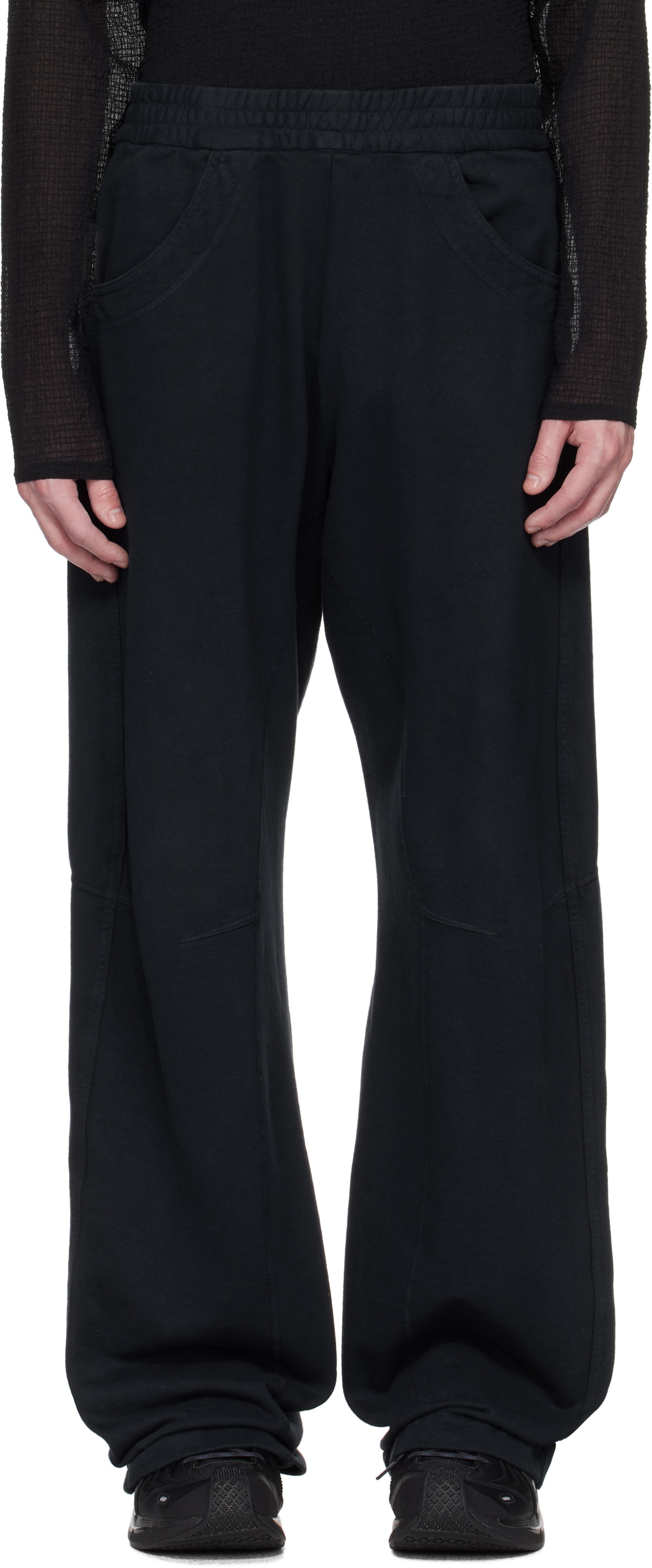 パンツ Omar Afridi Panelled Bontan Trouser Omar Afridi PANELLED BONTAN TROUSERS - NIGHTHAWKS