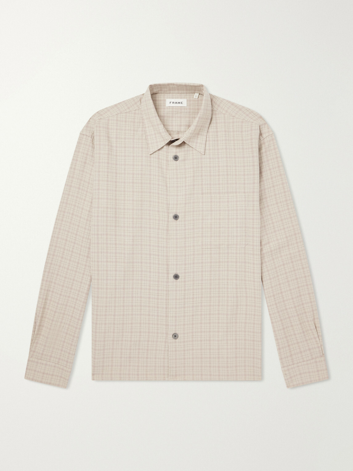 FRAME - Checked Woven Shirt - Neutrals