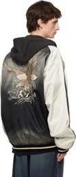 Maison MIHARA YASUHIRO Black Reversible Hoodie Layered Souvenir Jacket