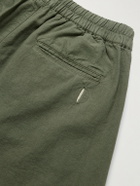 Folk - Assembly Wide-Leg Cotton-Blend Shorts - Green