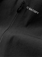 Satisfy - Ripstop-Trimmed Polartec® Recycled-GhostFleece™ Running T-Shirt - Black