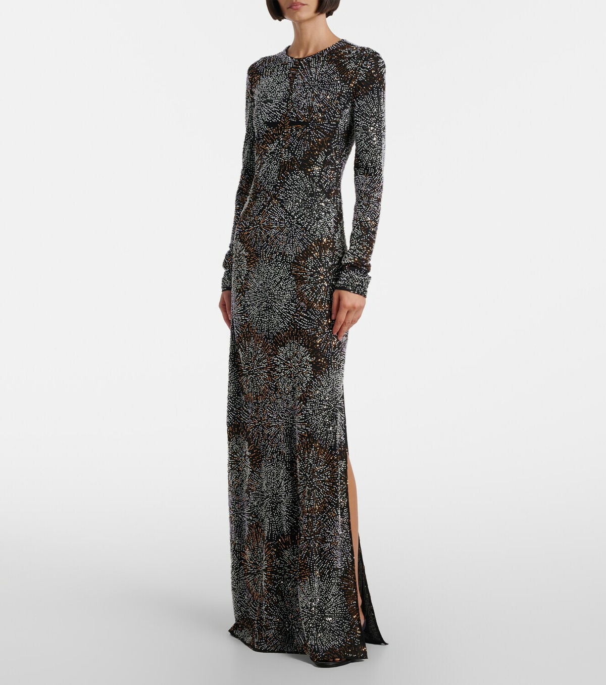 Rabanne Embellished caped gown