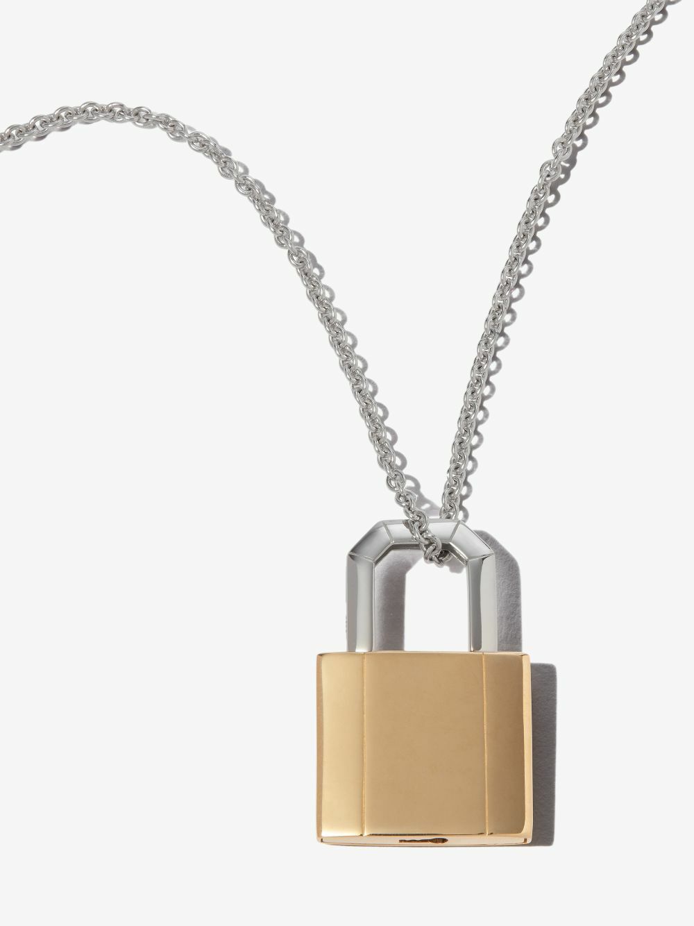EÉRA 18K White And Yellow Gold Lock Necklace