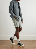 Enfants Riches Déprimés - Straight-Leg Distressed Paint-Splattered Cotton-Herringbone Shorts - Gray
