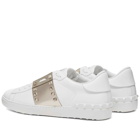 Valentino Rockstud Untitled Laminated Low Top Sneaker