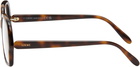 LOEWE Brown Square Slim Glasses