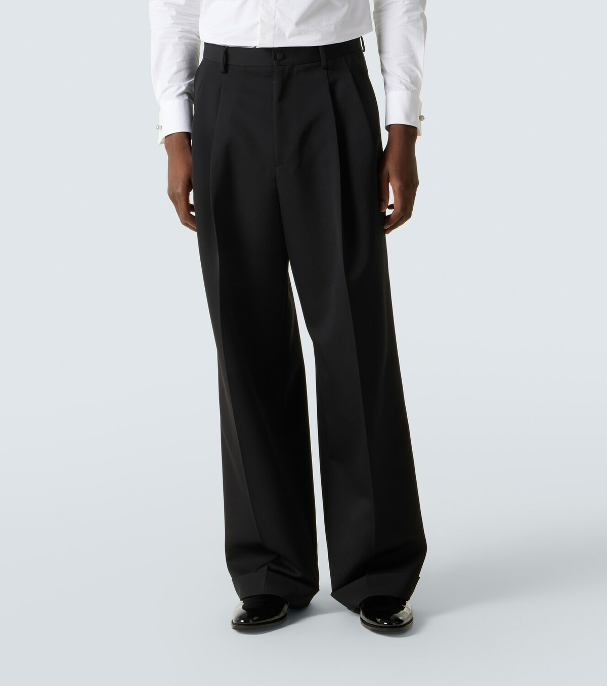 Dolce&Gabbana Wool and silk-blend gabardine suit pants