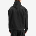 VETEMENTS Men's 3D Logo Hooded Denim Jacket in Black