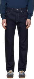 BOSS Navy Straight-Fit Stretch Jeans