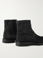 Mr P. - Olie Shearling-Lined Suede Boots - Black