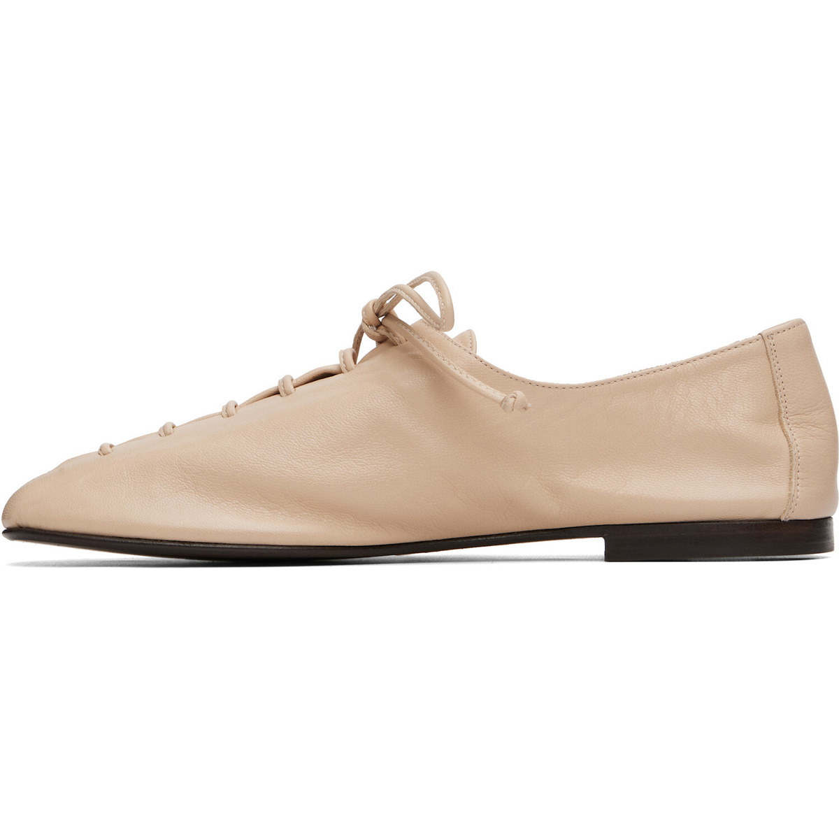 HEREU Beige Plegada Supple Shiny Loafers