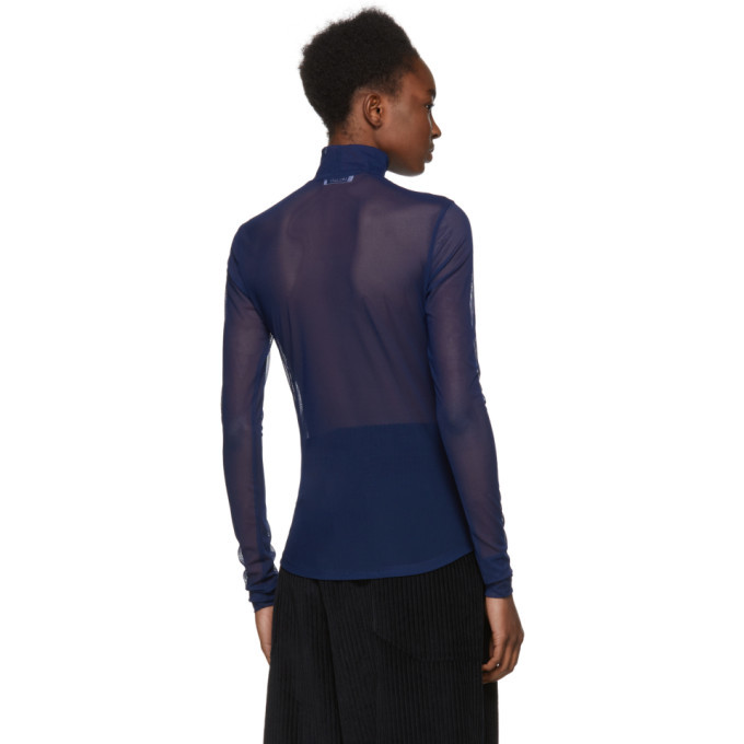 Nomia Navy Mesh Turtleneck