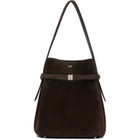 TOTEME Brown Belted Suede Bucket Bag