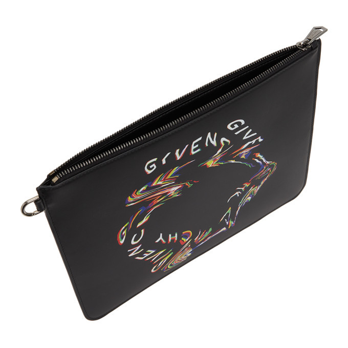 Givenchy Black Glitch Logo Pouch Givenchy