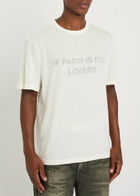 Cole Buxton Paris Texas Printed Cotton T-shirt White