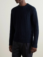 Mr P. - Cable-Knit Wool Sweater - Blue