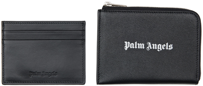 Palm Angels Black Logo Card Holder