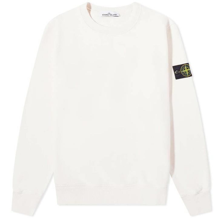 Photo: Stone Island Men's Brushed Cotton Crew Neck Sweat in Light Pink