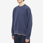 Folk Men's Boxy Sweat in Over Dyed Indigo