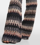 Missoni Zig Zag metallic knit flared pants