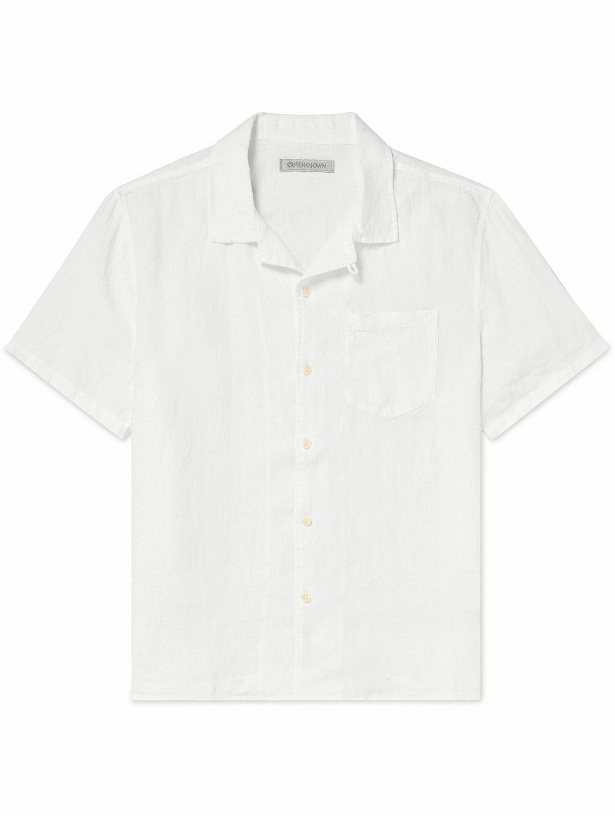 Photo: Outerknown - Convertible-Collar Linen Shirt - White