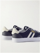 Polo Ralph Lauren - Court Vulc Webbing-Trimmed Leather and Mesh Sneakers - Blue