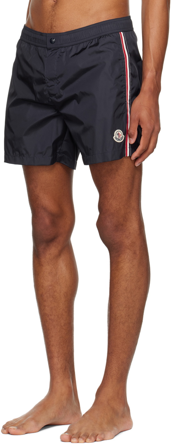 Moncler Navy Elasticized Swim Shorts Moncler