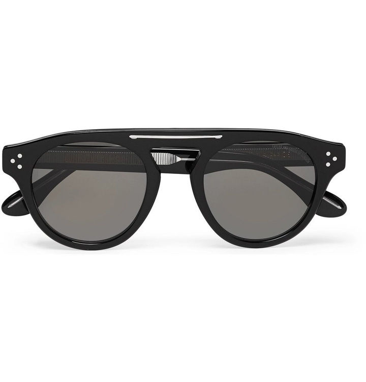 Photo: Cutler and Gross - Round-Frame Acetate and Silver-Tone Sunglasses - Men - Black