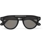 Cutler and Gross - Round-Frame Acetate and Silver-Tone Sunglasses - Men - Black