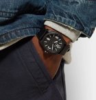 Filson - Field Stainless Steel and Leather Watch - Black