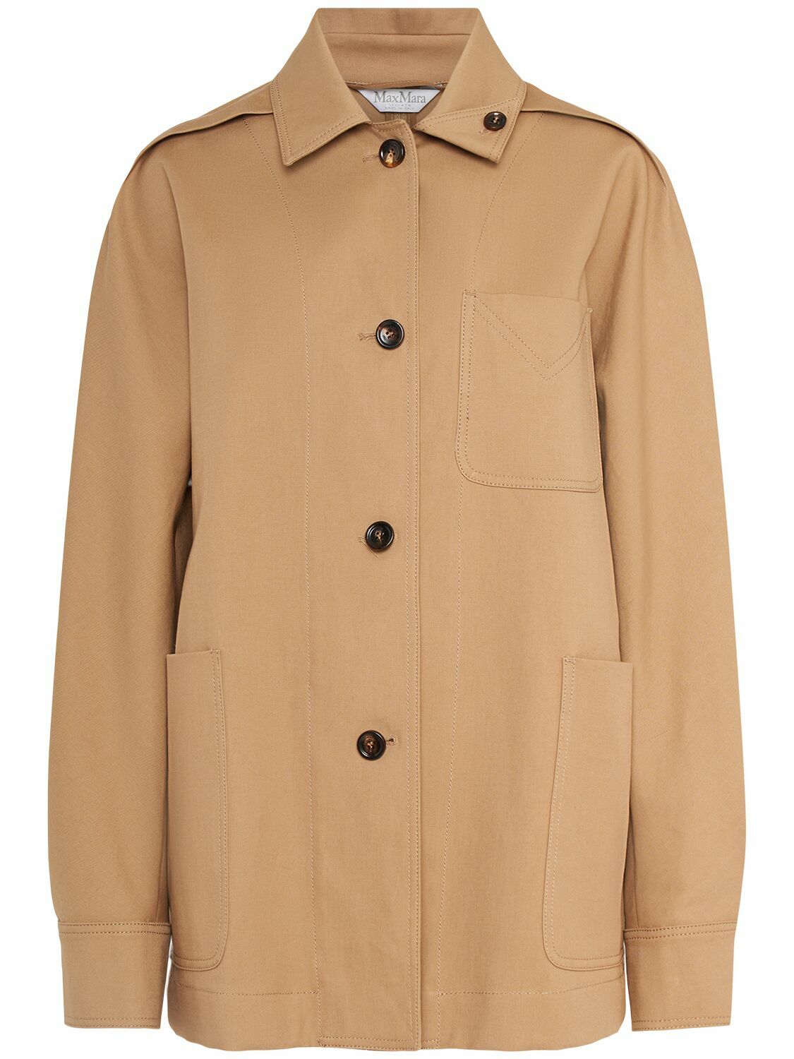 Max Mara◆MONETA◆ギャバジンコットンシャツジャケット MAX MARA Moneta Gabardine Cotton Shirt Jacket Max Mara