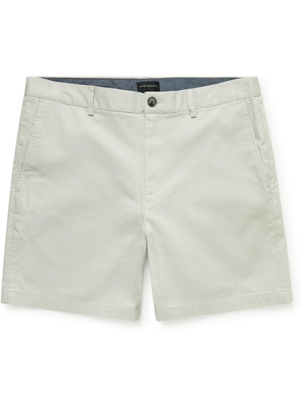 Photo: Club Monaco - Baxter Slim-Fit Cotton-Blend Shorts - Gray