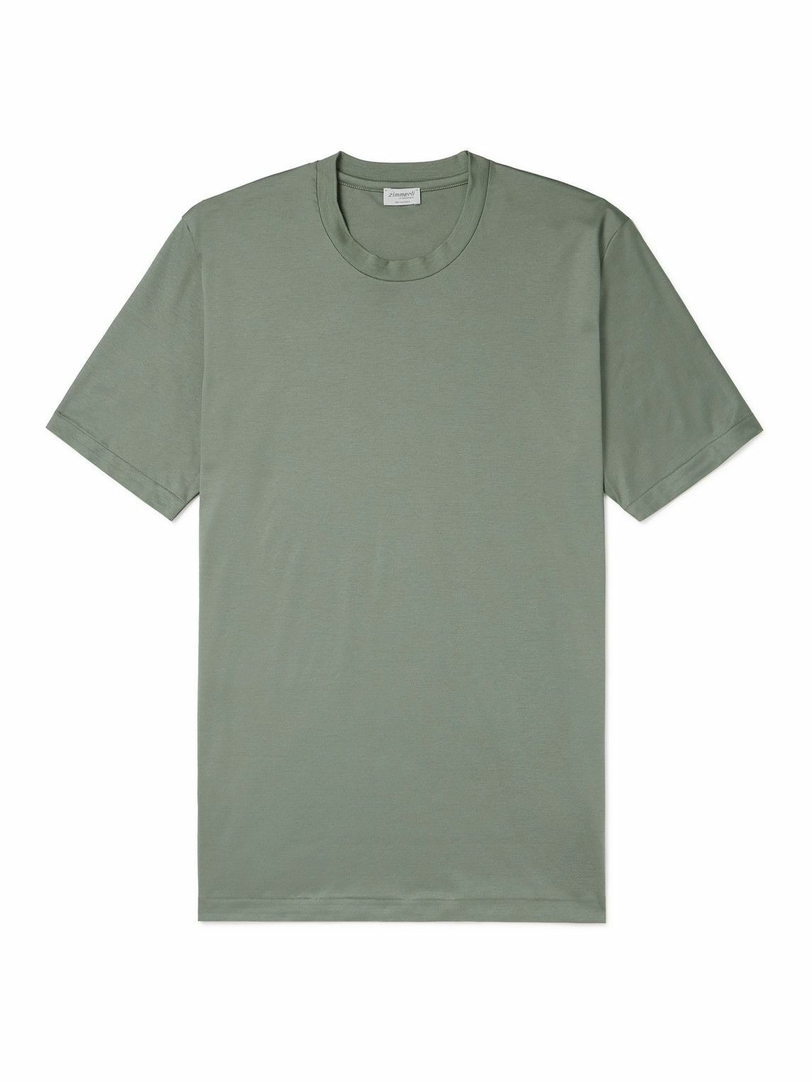 Zimmerli - Slim-Fit Sea Island Cotton-Jersey T-Shirt - Green Zimmerli