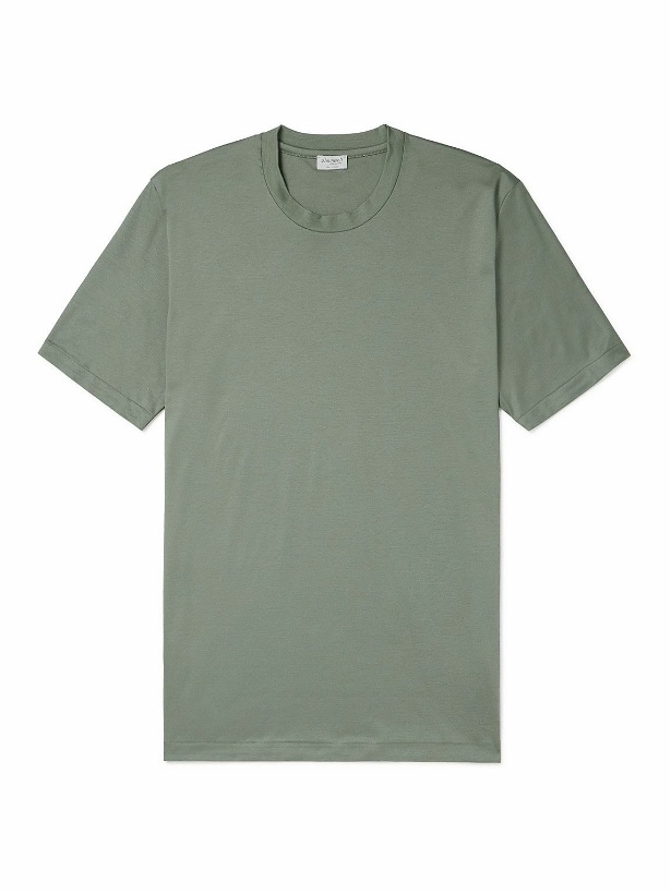 Photo: Zimmerli - Slim-Fit Sea Island Cotton-Jersey T-Shirt - Green