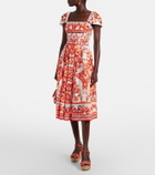 Dolce&Gabbana Majolica printed cotton poplin midi dress