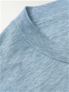 De Bonne Facture - Linen-Jersey T-Shirt - Blue