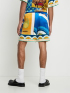 CASABLANCA - Paysage Print Silk Twill Shorts