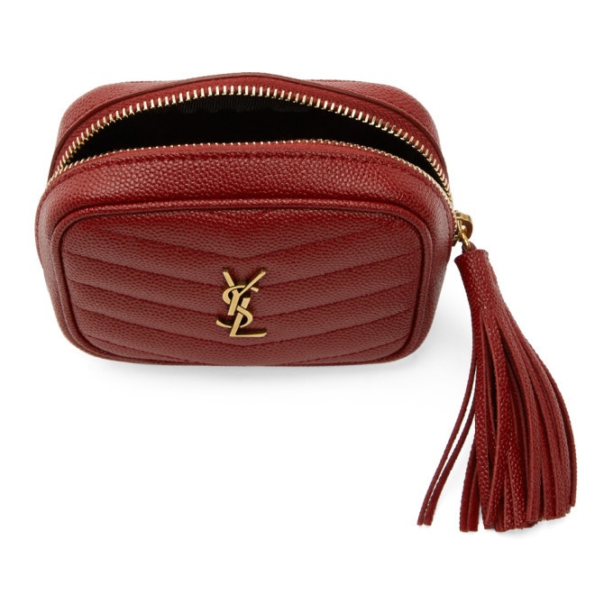 Saint Laurent Lou Belt Bag Leather Red