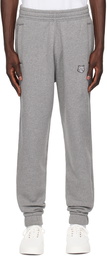 Maison Kitsuné Gray Bold Fox Head Sweatpants