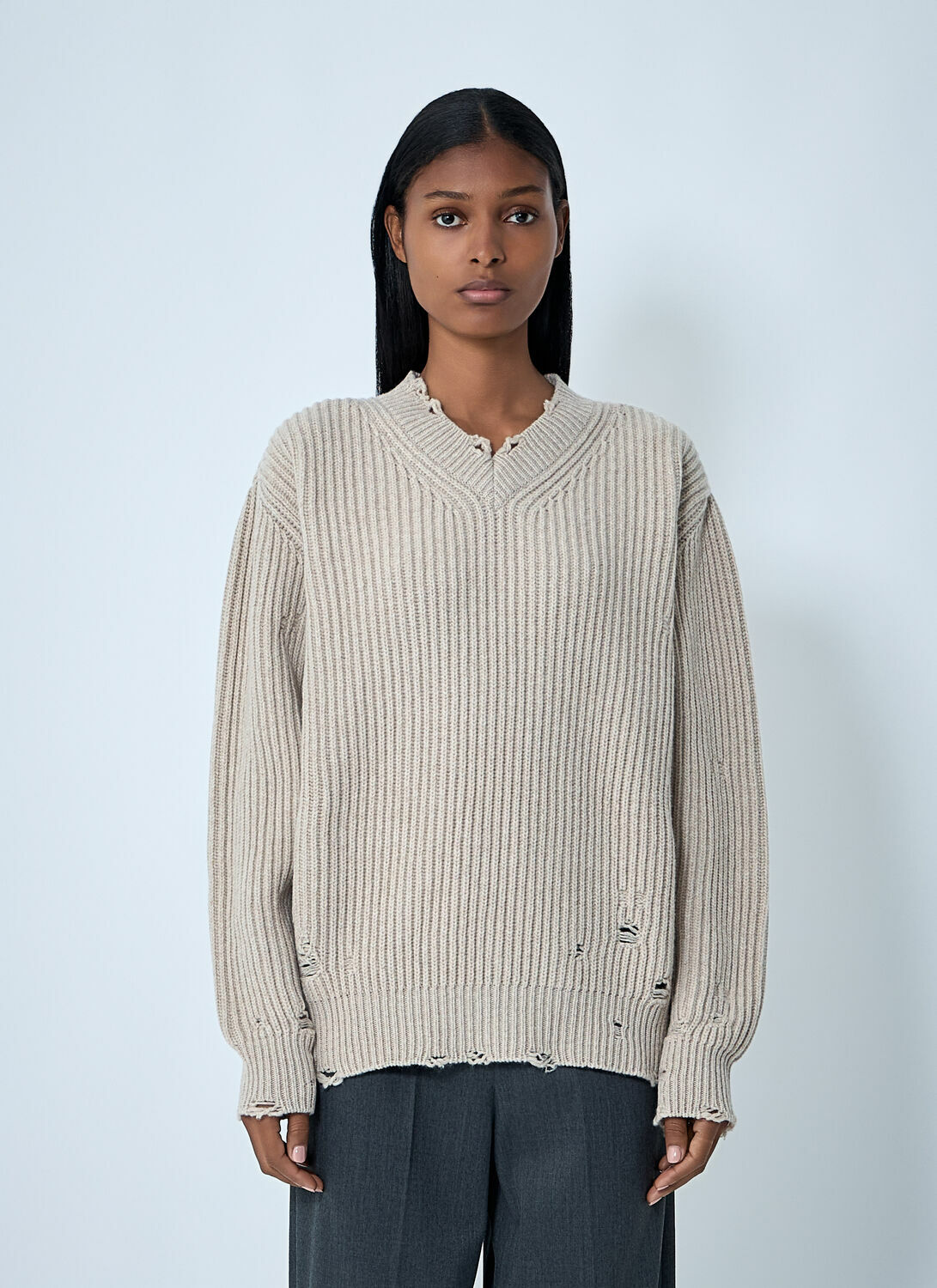 MM6 Maison Margiela Distressed Sweater
