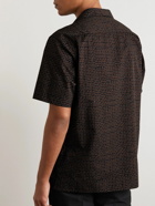 Brioni - Convertible-Collar Printed Cotton and Silk-Blend Shirt - Brown